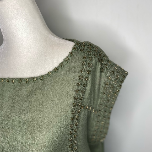 NWT Kut From the Kloth Green Blouse Embellishments - Picture 5 of 6